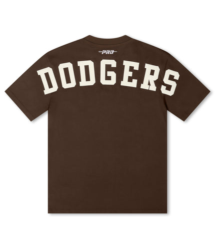Pro Standard La Dodgers Wingspan Drop Shoulder Tee - Brown