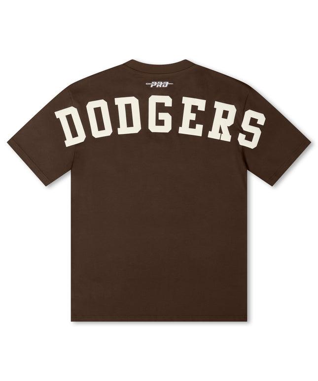Pro Standard La Dodgers Wingspan Drop Shoulder Tee - Brown