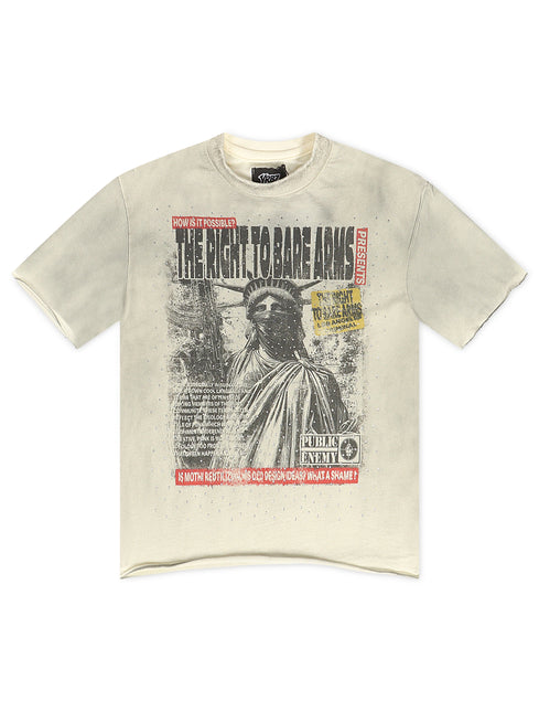 YRBZ Arms Cropped Tee - Cream