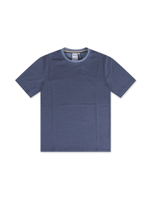 Boss Kids All-Over Monogram Tee - Blue