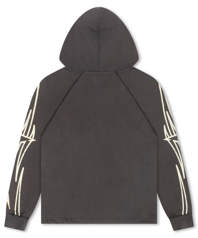 BLDG4 Streak Zip-up Hoodie - Charcoal Art