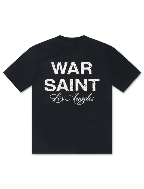 Warsaint LA Script Tee - Navy/White