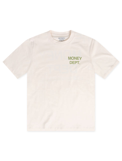 Money Dept. Los Angeles Heavyweight Tee - Cream/Lime Green