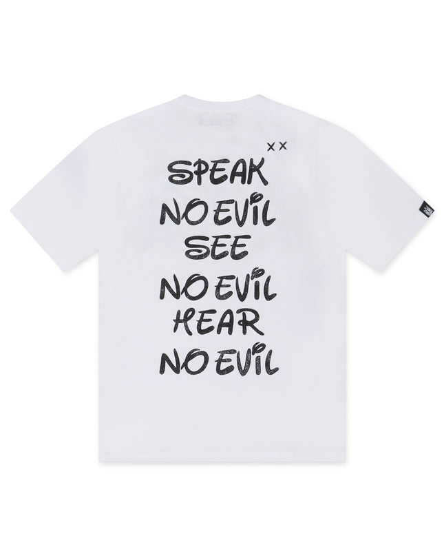 CULT OF INDIVIDUALITY SEE, SPEAK, HEAR NO EVIL TEE - WHITE