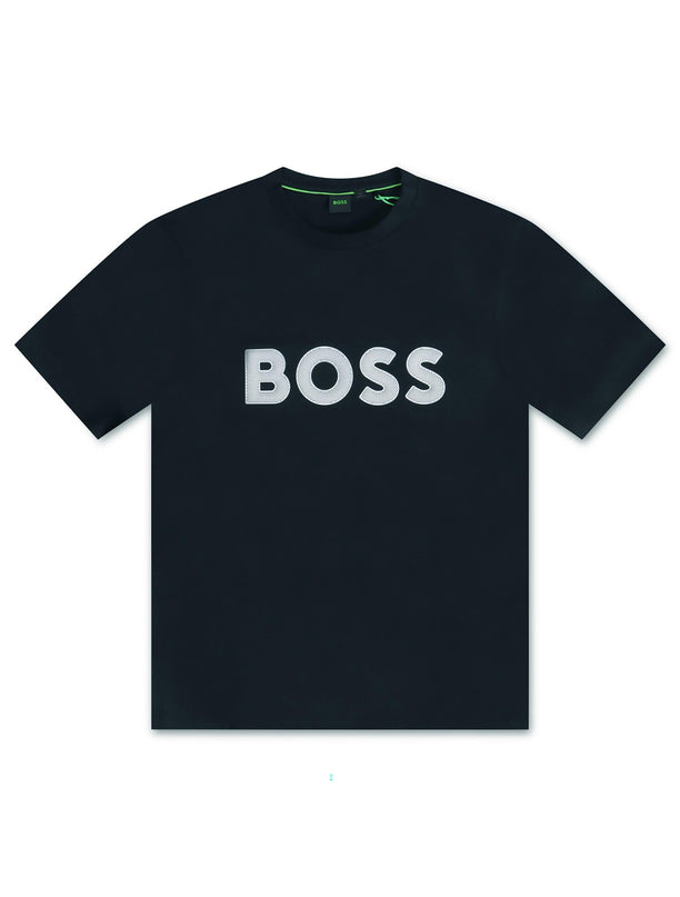 HUGO BOSS MESH LOGO JERSEY - NAVY HUGO BOSS