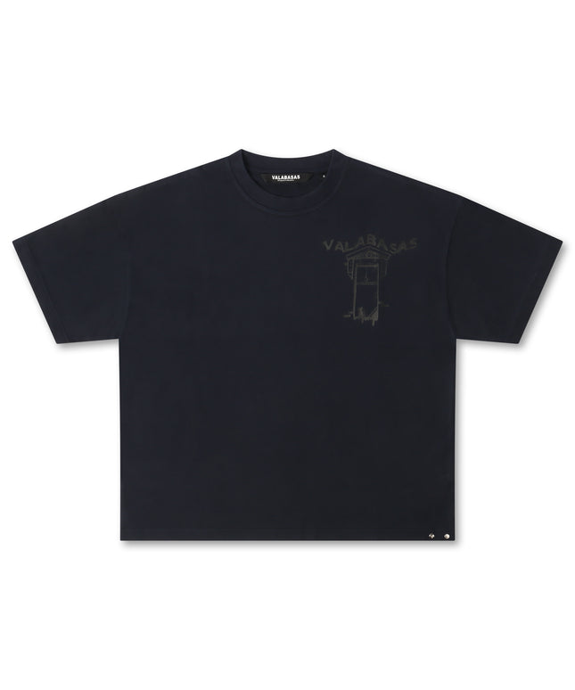 Valabasas Reveal Boxy Oversized Tee - Navy