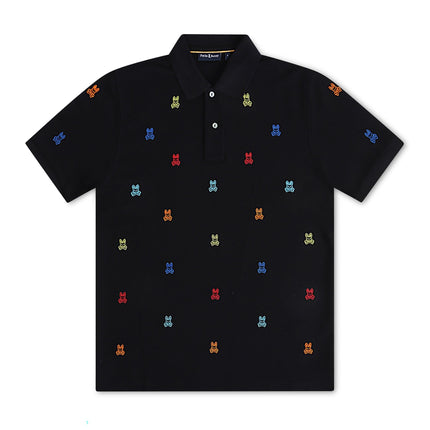 Psycho Bunny Bonham Pique Polo - Black - Denim Exchange 