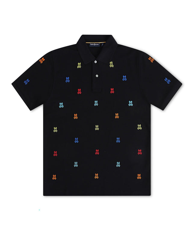 Psycho Bunny Bonham Pique Polo - Black - Denim Exchange