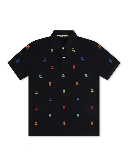 Psycho Bunny Bonham Pique Polo - Black - Denim Exchange 