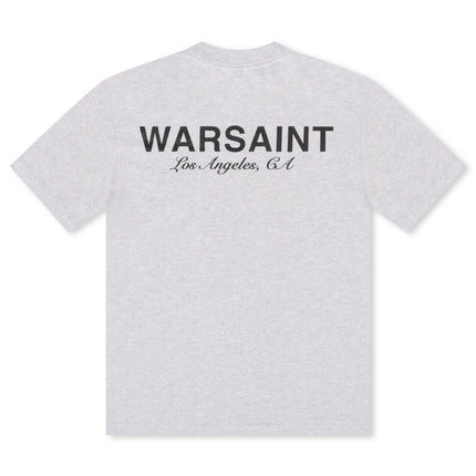 Warsaint Script Tee - Heather Grey