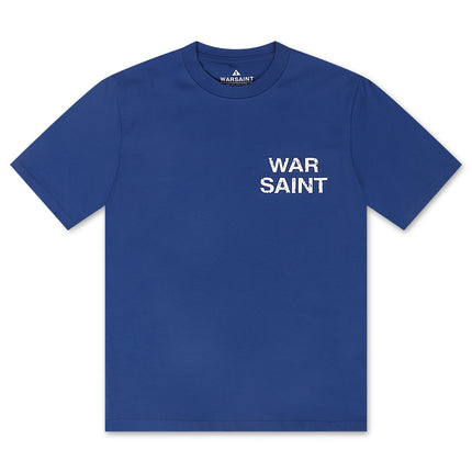 Warsaint LA Script Tee - Blue/White