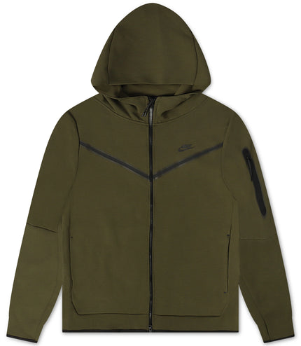 Nike Mens Sportswear Tech Fleece Full-Zip Hoodie - Olive