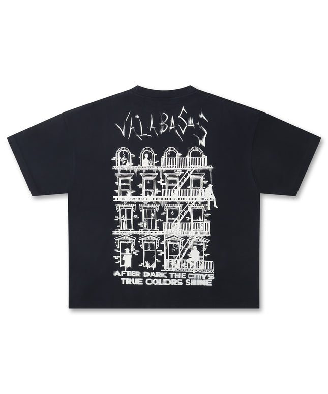 Valabasas Reveal Boxy Oversized Tee - Navy