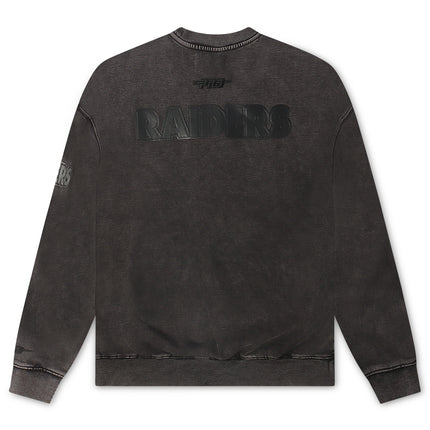 Pro Standard Raiders Enzyme Drop Shoulder Crewneck - Washed Black