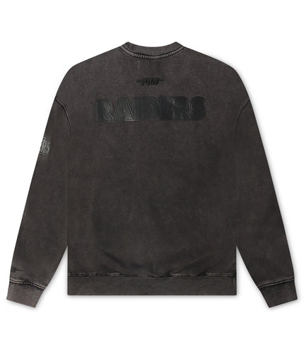 Pro Standard Raiders Enzyme Drop Shoulder Crewneck - Washed Black