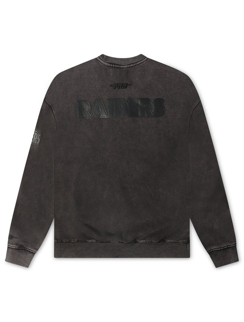 Pro Standard Raiders Enzyme Drop Shoulder Crewneck - Washed Black