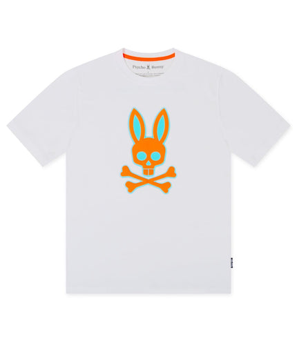 Psycho Bunny Wellington Graphic Tee - White - Denim Exchange 