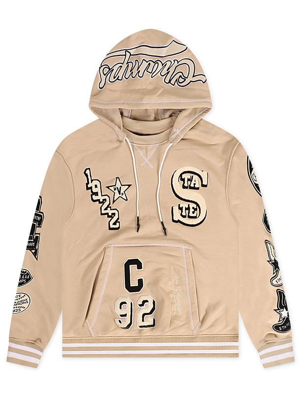 Jordan Craig Champs Pullover Varsity Hoodie - Vintage Khaki