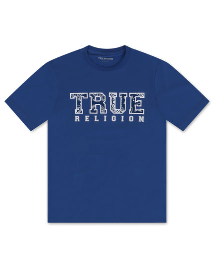 TRUE RELIGION FLOCK TEE - PACIFIC BLUE