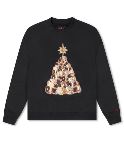 Air Jordan Mens Holiday Fleece Crewneck - Black