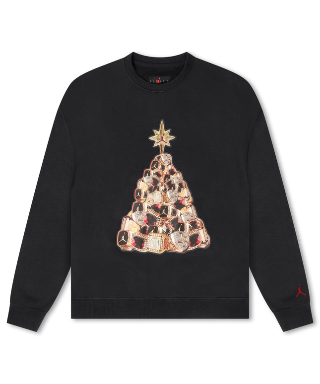 Air Jordan Mens Holiday Fleece Crewneck - Black