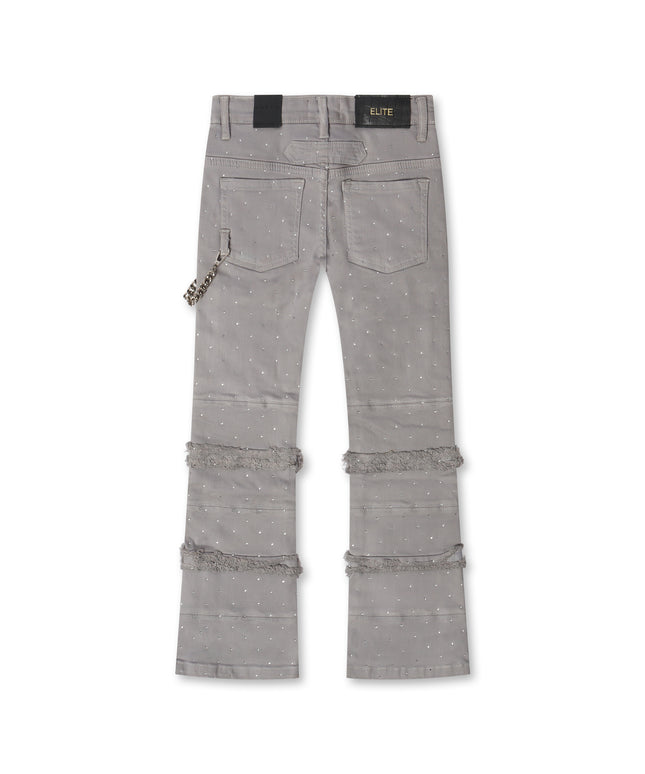 Elite Denim Kids Rhinestone Chain Jeans - Silver