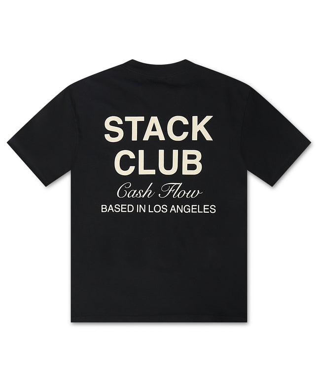 Stack Club Cash Flow Heavyweight Tee - Navy/Cream