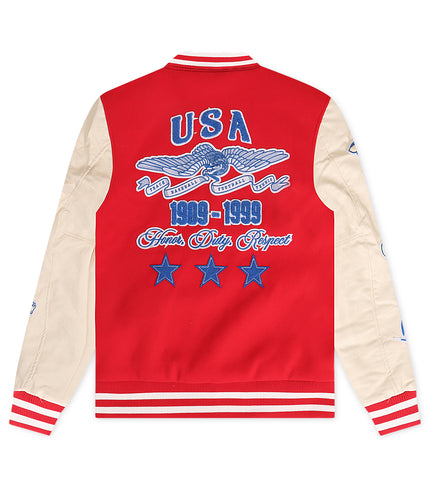 Jordan Craig All American Varsity Jacket - Red