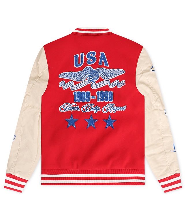 Jordan Craig All American Varsity Jacket - Red