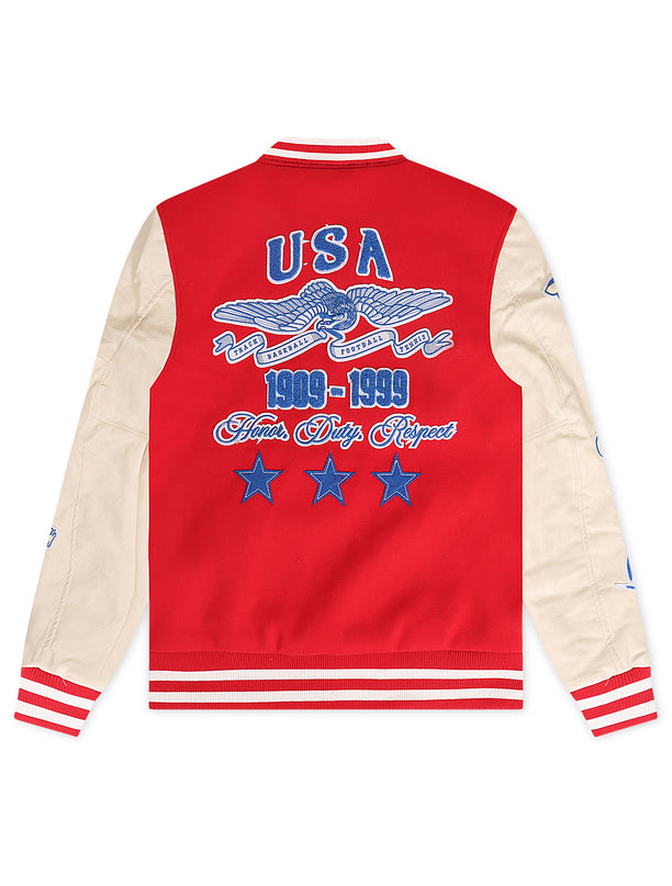 Jordan Craig All American Varsity Jacket - Red