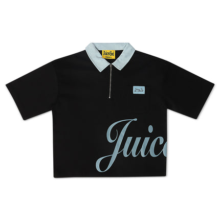 Juice God Clothing Quarter Zip Polo - Black
