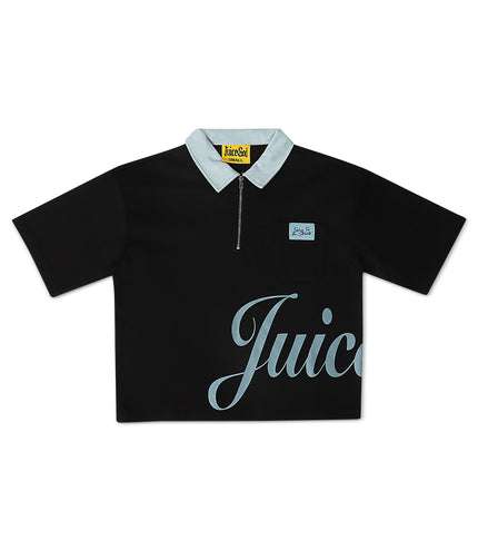 Juice God Clothing Quarter Zip Polo - Black