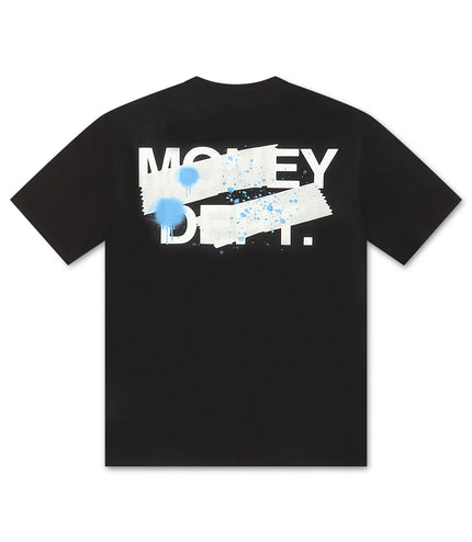 Money Dept. Tape Logo Tee - Black/Blue