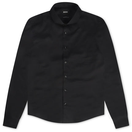 Hugo Boss Hank Spread Button-Up Long Sleeve - Black