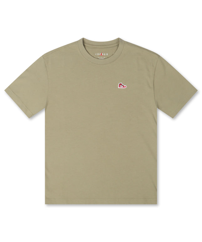 Air Jordan Mens Sneaker Patch Tee - Medium Khaki