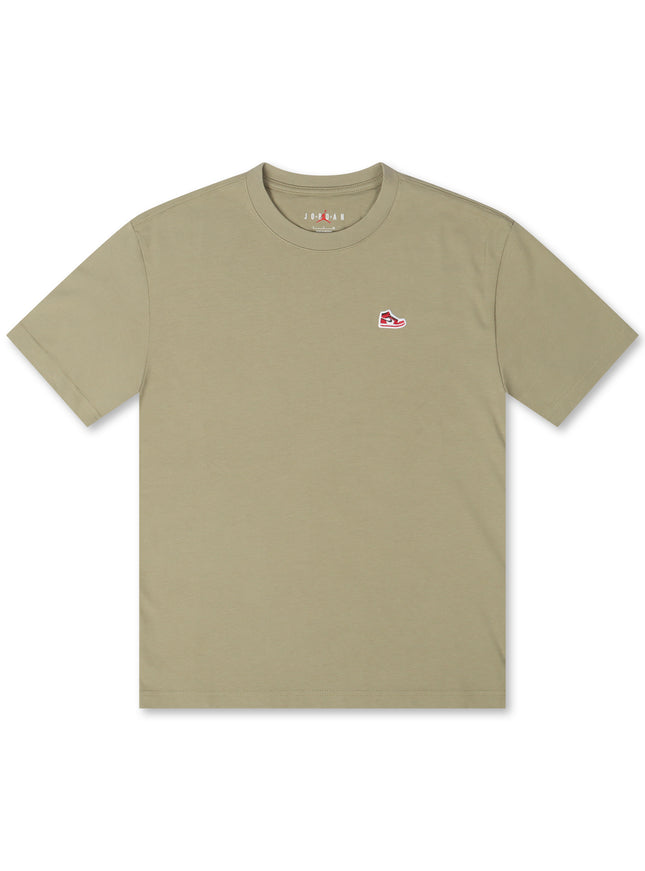 Air Jordan Mens Sneaker Patch Tee - Medium Khaki