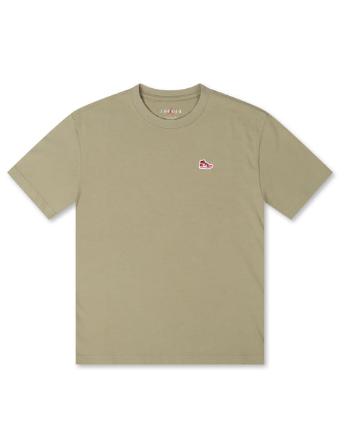 Air Jordan Mens Sneaker Patch Tee - Medium Khaki