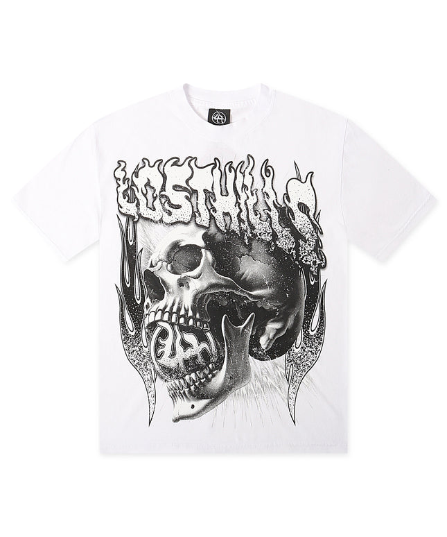 Lost Hills Inferno Skull Tee - White