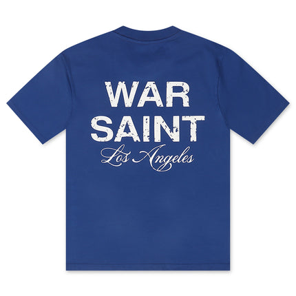 Warsaint LA Script Tee - Blue/White