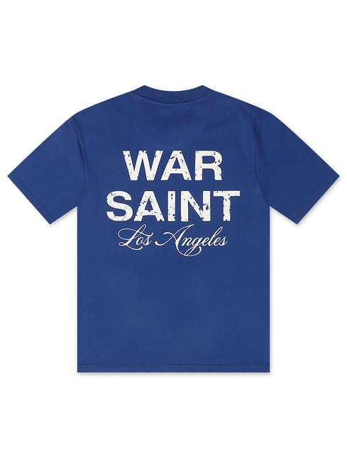 Warsaint LA Script Tee - Blue/White