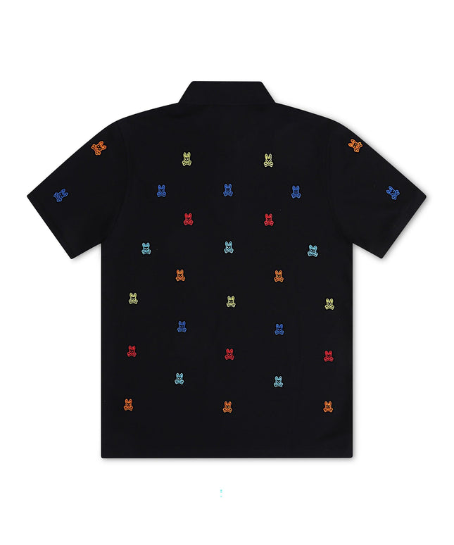 Psycho Bunny Bonham Pique Polo - Black - Denim Exchange