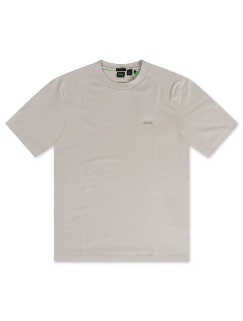 Boss Green Contrast Logo Tee - Cream