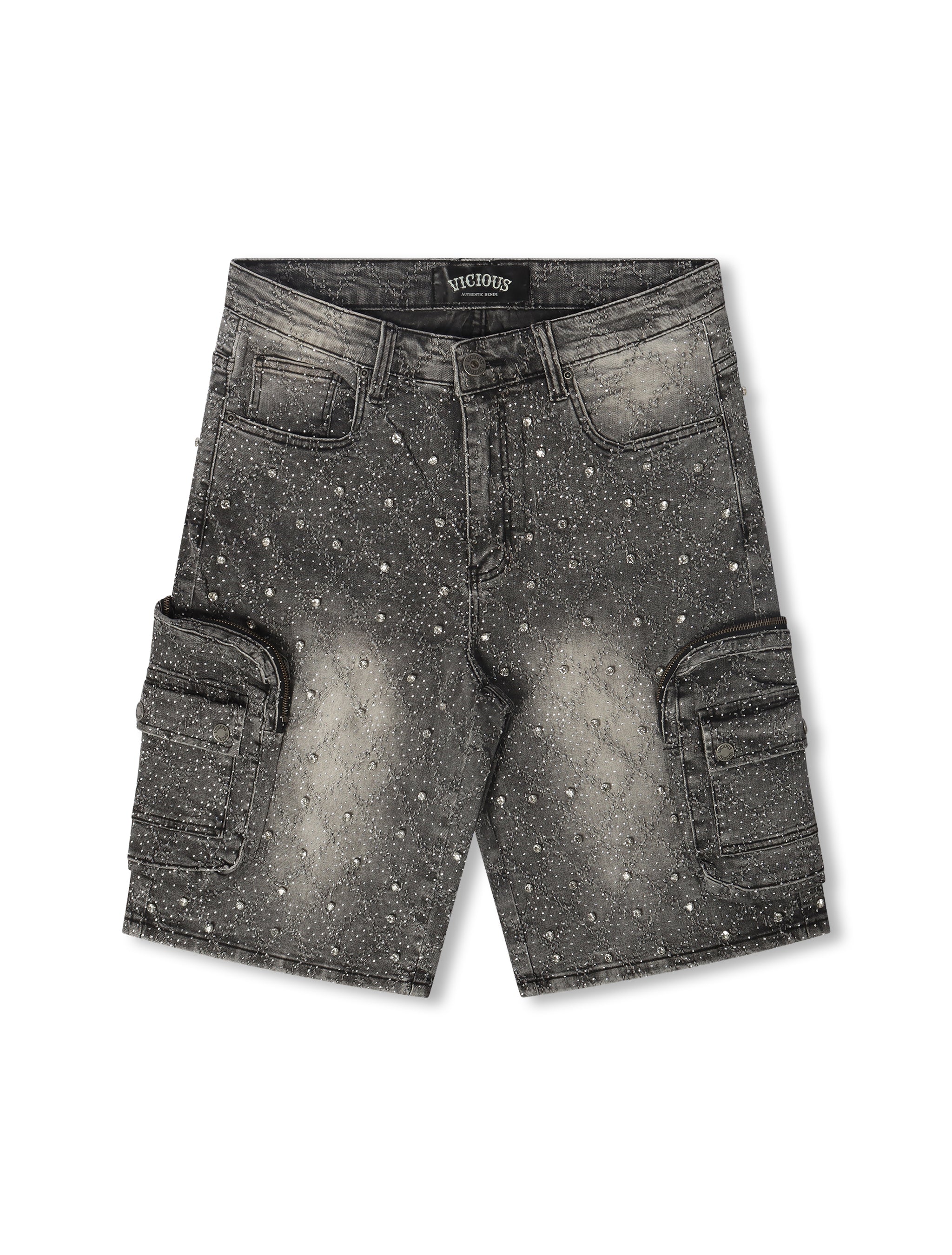 【Praying】25ss Rhinestone Bow Shorts Leopard Rhinestone Shorts
