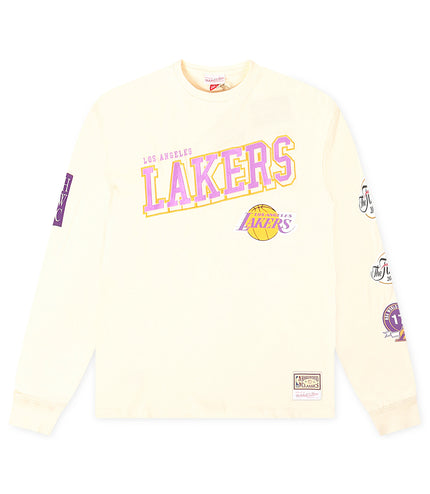 Mitchell & Ness Lakers Long Sleeve - Cream