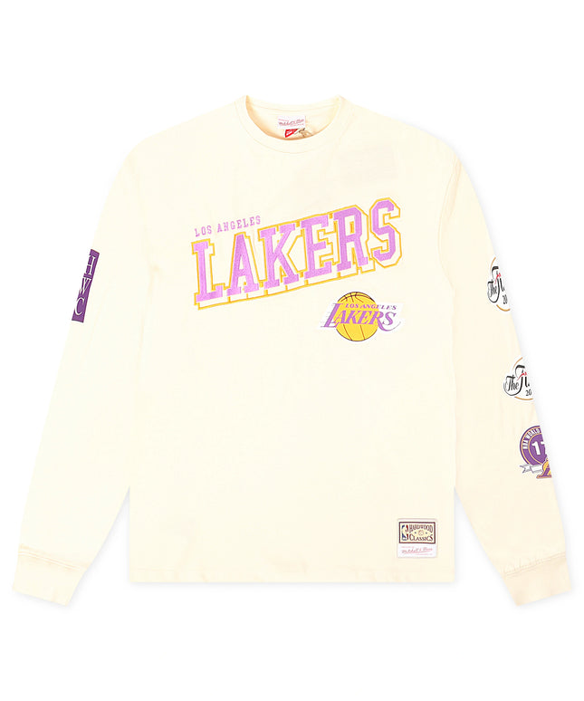 Mitchell & Ness Lakers Long Sleeve - Cream