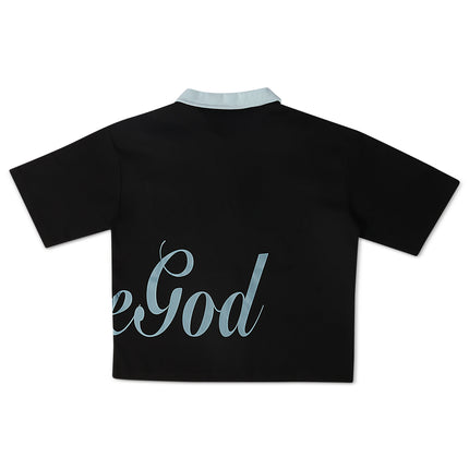 Juice God Clothing Quarter Zip Polo - Black