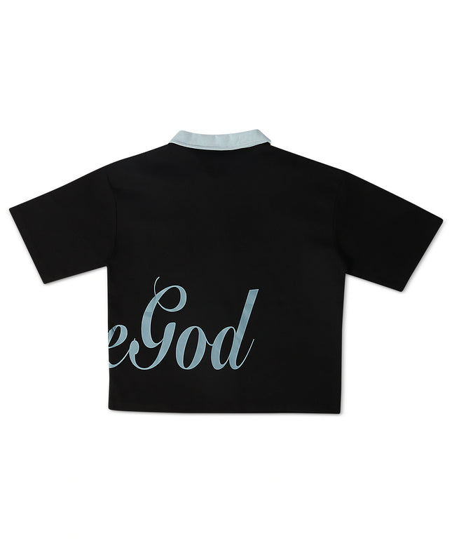 Juice God Clothing Quarter Zip Polo - Black