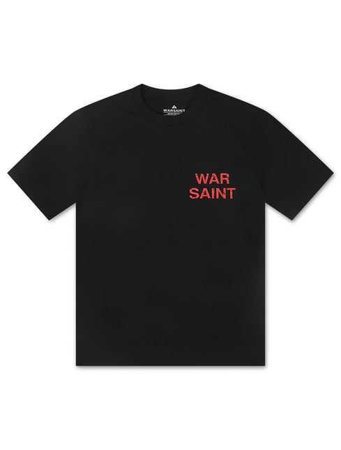Warsaint LA Script Tee - Black/Red