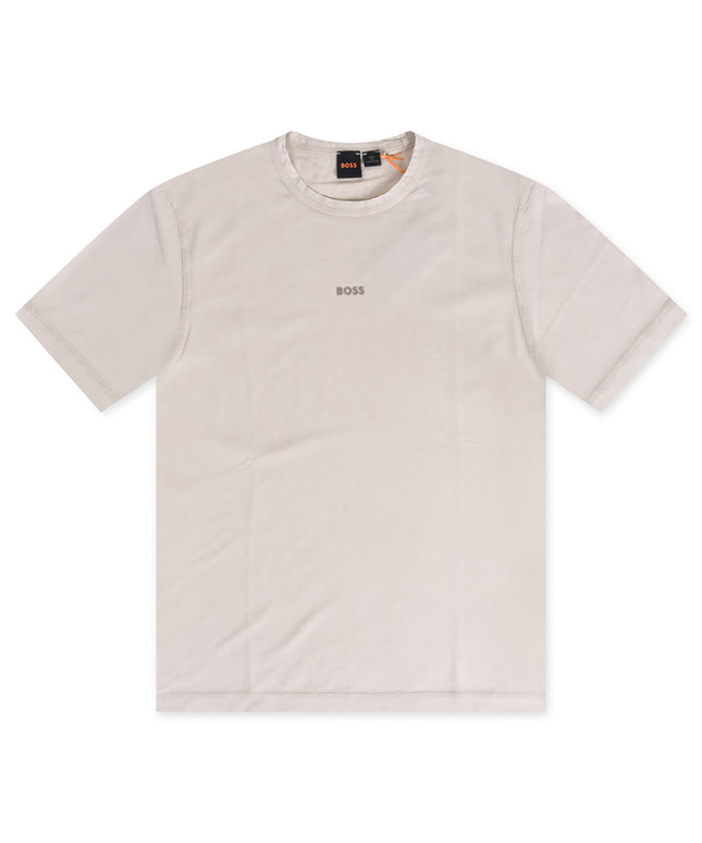 Boss Green Contrast Logo Tee - Ivory
