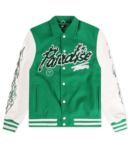 Jordan Craig Paradise Varsity Jacket - Green